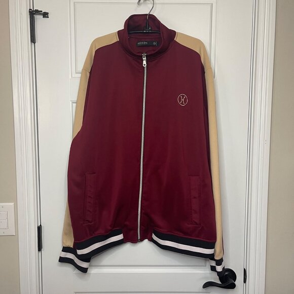 Hudson Outerwear Full Zip Colorblock Track Jacket Mens Size 2X Stripes Down Arms - Picture 2 of 16